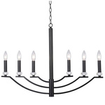 Lampa wisząca HIMS 6XE14 Czarna