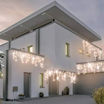 Kurtyna sople 200LED białe ciepłe 9,6m z fleszem