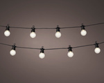 Girlanda LED żarówki 20szt 9,5m ciepły biały 4,5cm