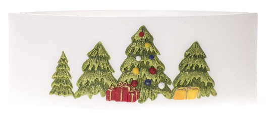 Lampion łezka biały choinki 11x29x13cm