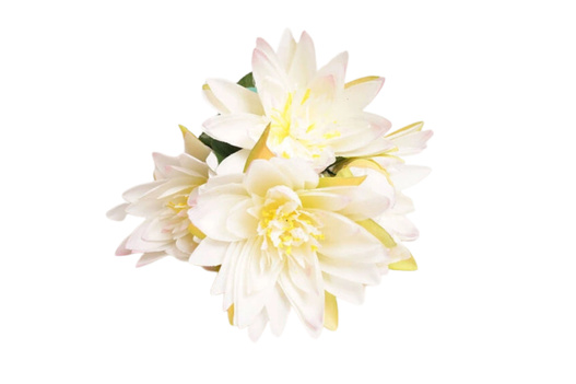 Lilie wodne - bukiet sztucznych kwiatów białe 43 cm