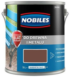 Farba do drewna i metalu 5l brąz czekoladowy