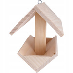 Karmnik dla ptaków wiszący mały drewniany