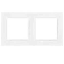 Ramka podwójna biała Simon 10