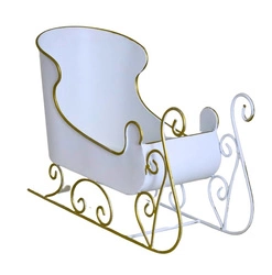 Sanie metalowe białe 32,5x14,5cm