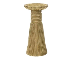 Świecznik złoty sznurki, kwiat 20cm