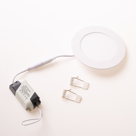 Okrągły plafon podtynkowy 6W 3000K fi12cm