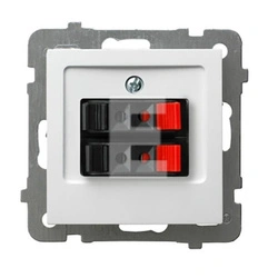 Gniazdo Głośnikowe Podwójne Biały Kontakt GG-2G/m/00 Ospel AS