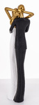 Figura złota para biała suknia, czarny garnitur 30cm