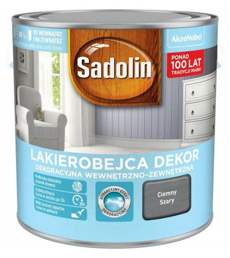Lakierobejca Dekor 2,5L Ciemny szary Sadolin