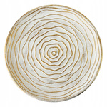 Podtalerz z pleksy biały falowany przycierany złotem 29cm 