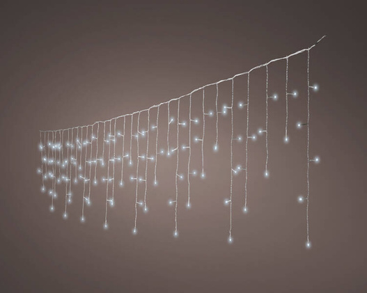 Kurtyna zewnętrzne/wewnętrzne 175Led Flesz 7,5m biały/ zimny biały 8funkcji