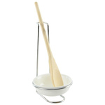 Stojak na łyżkę/chochlę ceramiczny biały 18 cm