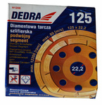 Tarcza diamentowa 125mm 2-segmentowa DEDRA