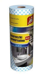 Ściereczki uniwersalne na rolce 50 sztuk kolorowe