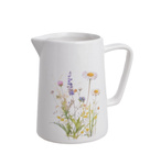 Dzbanek ceramiczny biały w polne kwiaty