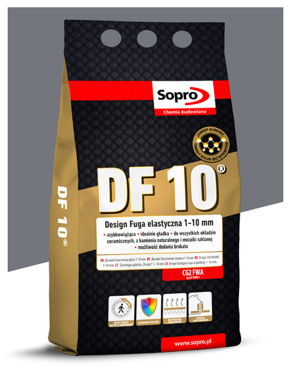 Fuga elastyczna DF 10 4kg 14. Betonowy szary Sopro
