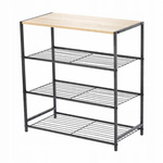 Regał metalowy czarny z 4 półkami 60x30x63,5cm