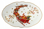 Półmisek ceramiczny Mikołaj w saniach 36x24cm