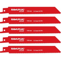 Zestaw brzeszczotów do piły szablowej 5szt 152mm 2,5mm Rawlplug