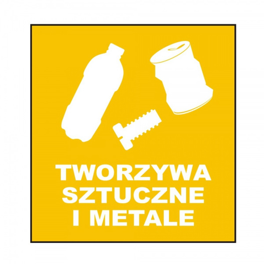 Naklejka na kosz do segregacji odpadów Plastik RG2