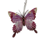 Zawieszka dekoracyjna motyl metalowy różowy