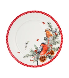 Talerz świąteczny Ptaszki na gałęzi w pudełku 27 cm