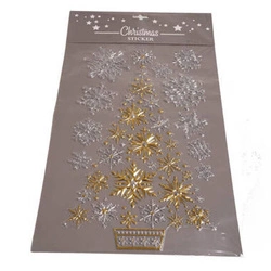 Naklejki ścienne biało-srebrno-złote 29x41cm