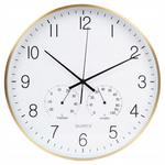 Zegar okrągły biało-złoty 38cm