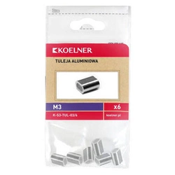 Tuleja aluminiowa do zaklepywania lin 3mm 6sztuk Koelner