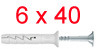Kołek szybki montaż kołnierz 6x40 KOELNER 