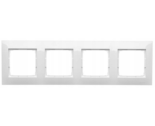 Ramka czterokrotna biała SIMON 54