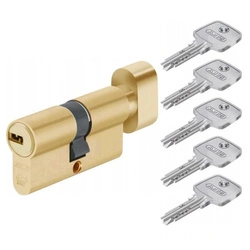Wkładka bębenkowa z gałką Abus KD10 mosiądz 35/45