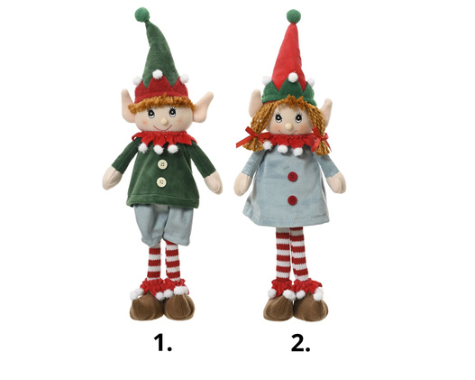 Elf ON/ONA czerwono-zielony aksamit 42 cm 2wzory