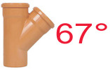 Trójnik kanalizacyjny zewnętrzny fi160/110mm (67')
