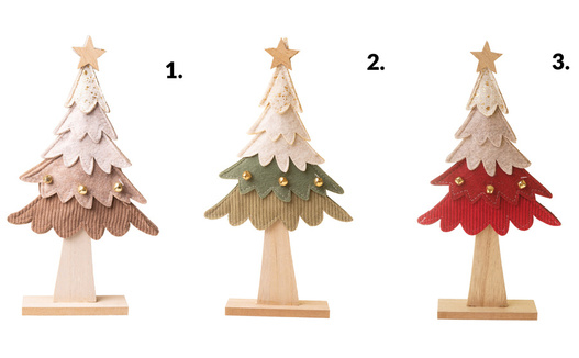 Filcowa choineczka z gwiazdką na stojaku h=29 cm