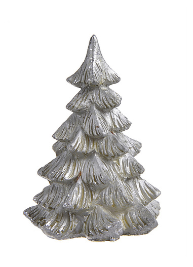 Choinka ceramiczna srebrna 9 cm