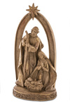 Szopka Święta Rodzina brązowa imitacja drewna 35 cm