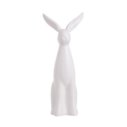 Figurka Zając ceramiczny zamyślony biały 41cm