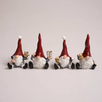 Skrzat ceramiczny czerwony siedzący 10cm 4sztuki