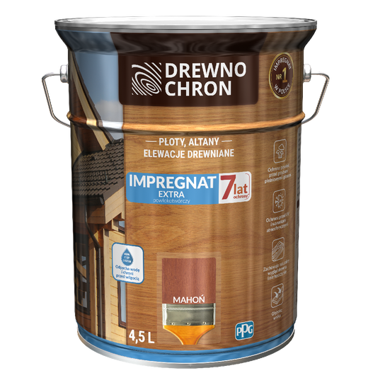 Drewnochron Extra do drewna 4,5L Mahoń