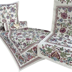 Bieżnik na stół Bordo Kwiaty 40x100cm Chenille 