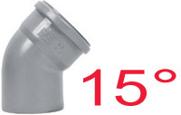 Kolano kanalizacyjne wewnętrzne 75mm (15')