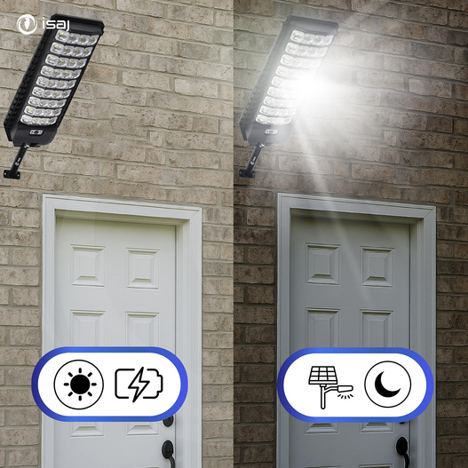 Lampa solarna led uliczna z czujnikiem ruchu i zmierzchu + pilot ISAJ LI2