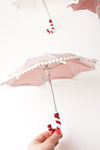 Ozdoba do wnętrz  aksamitna parasolka 22cm 