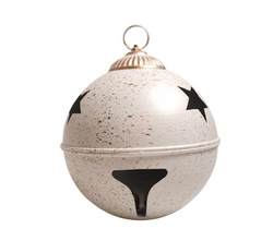 Kula bombka metalowa biała 25 cm
