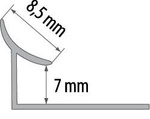 Profil wewnętrzny wąski PCV 2,5m 7mm karmel Cezar