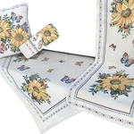 Bieżnik na stół Słoneczniki, Motyle 45x140cm Chenille 