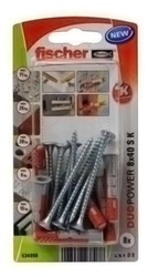 Kołki rozporowe wkręt 8x40mm FISCHER Duopower 8szt