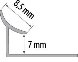 Profil wewnętrzny wąski PCV 2,5m 7mm brązowy Cezar